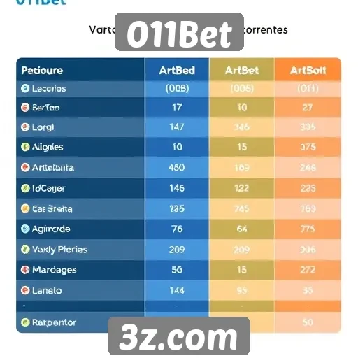 Comparação entre 011Bet e concorrentes no mercado